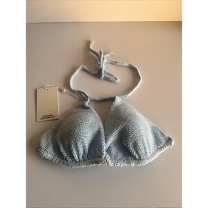 Monday Swimwear HANALEI TOP - SEA MIST CRINKLE Size L …A4